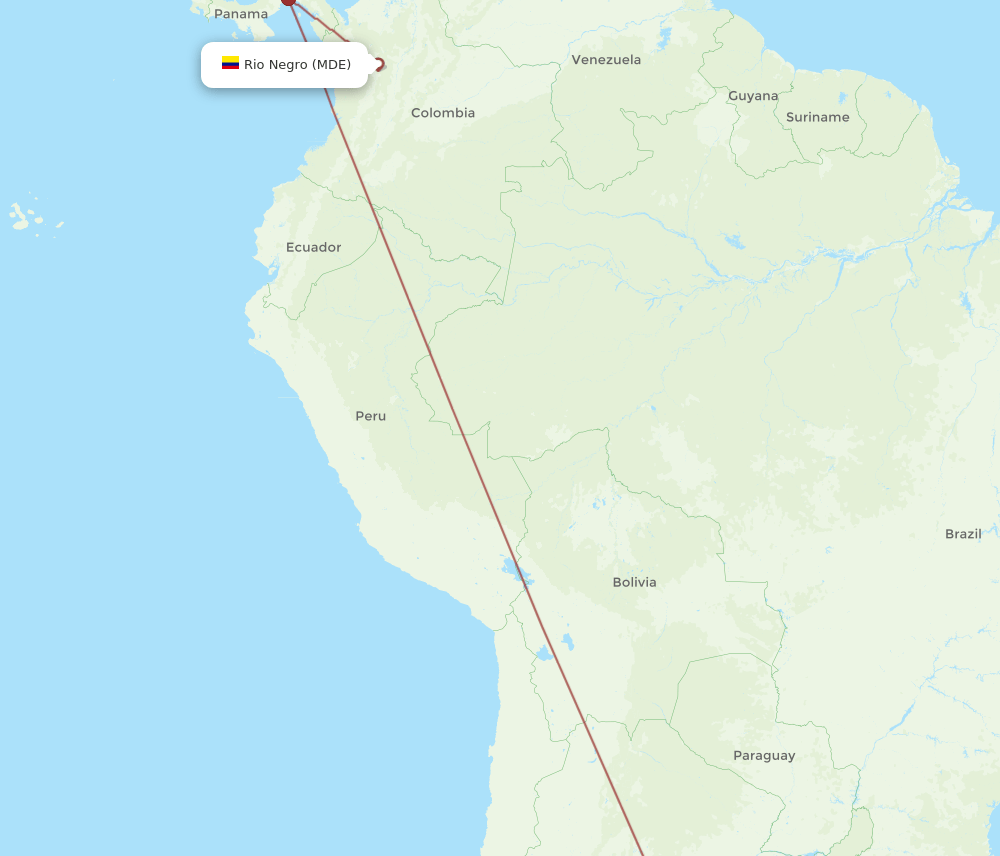 MDE-ROS flight routes