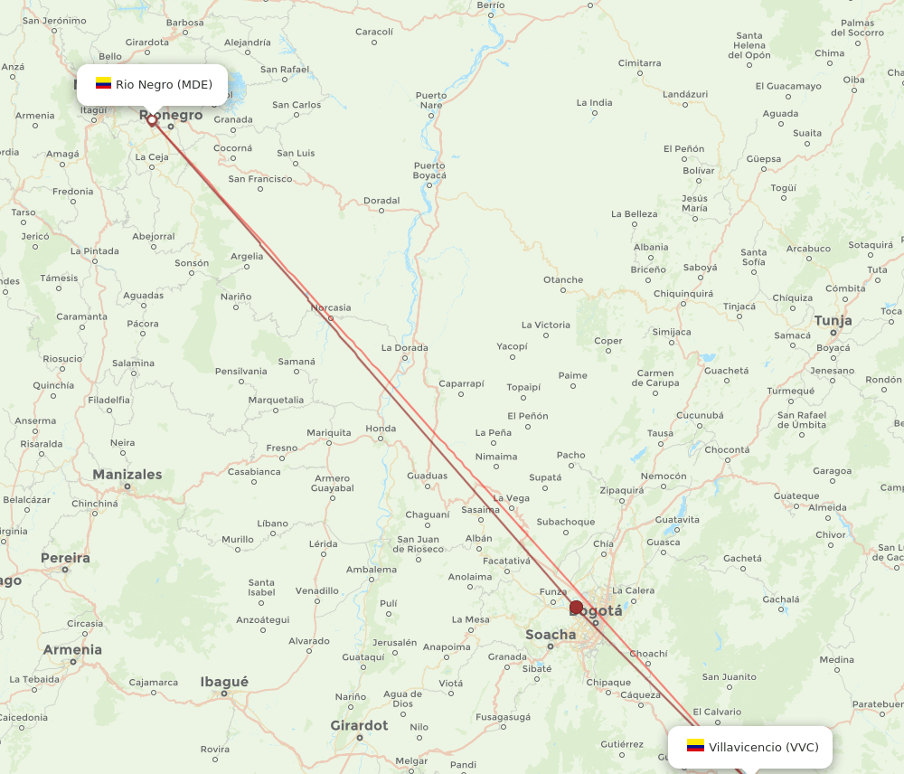 MDE-VVC flight routes