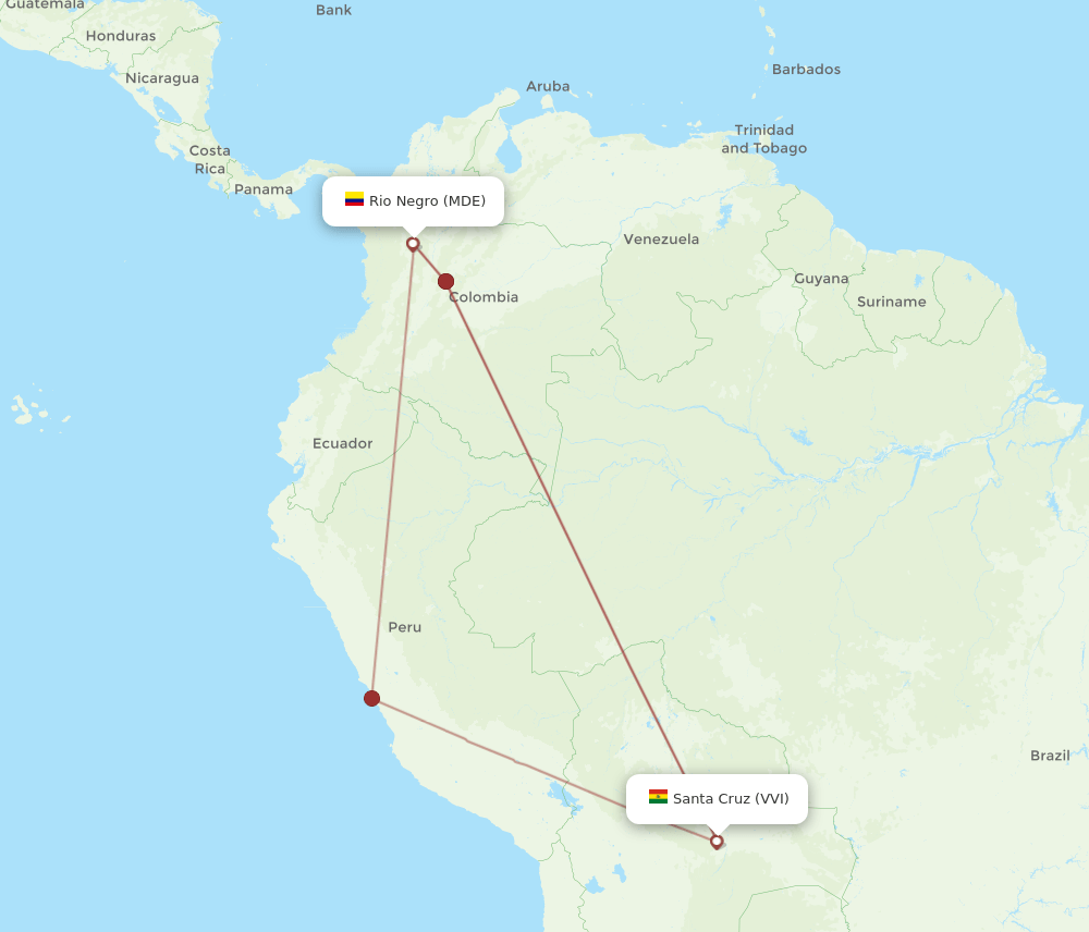 MDE-VVI flight routes