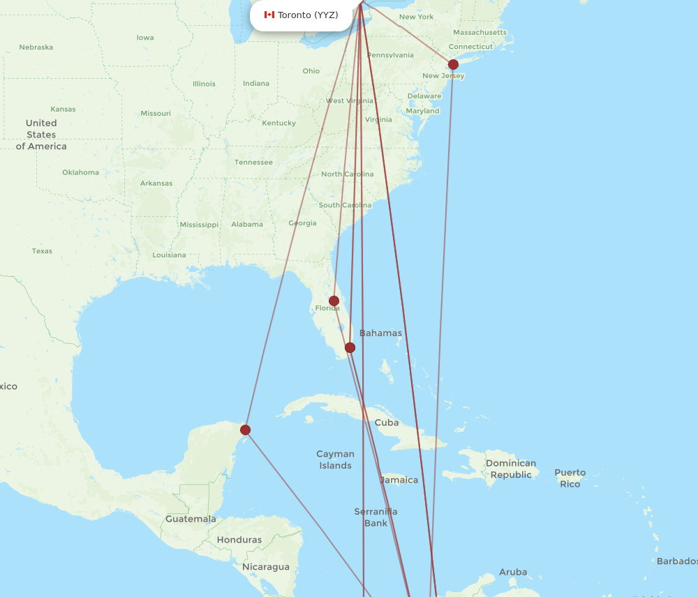 MDE-YYZ flight routes