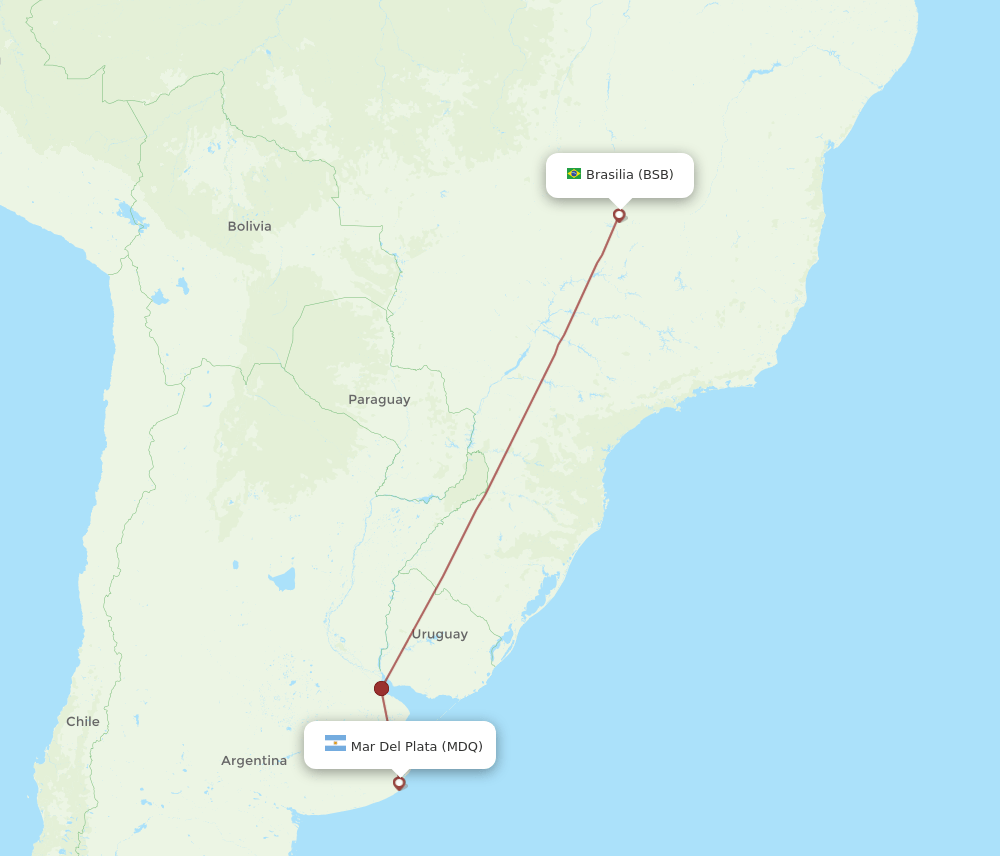 MDQ-BSB flight routes
