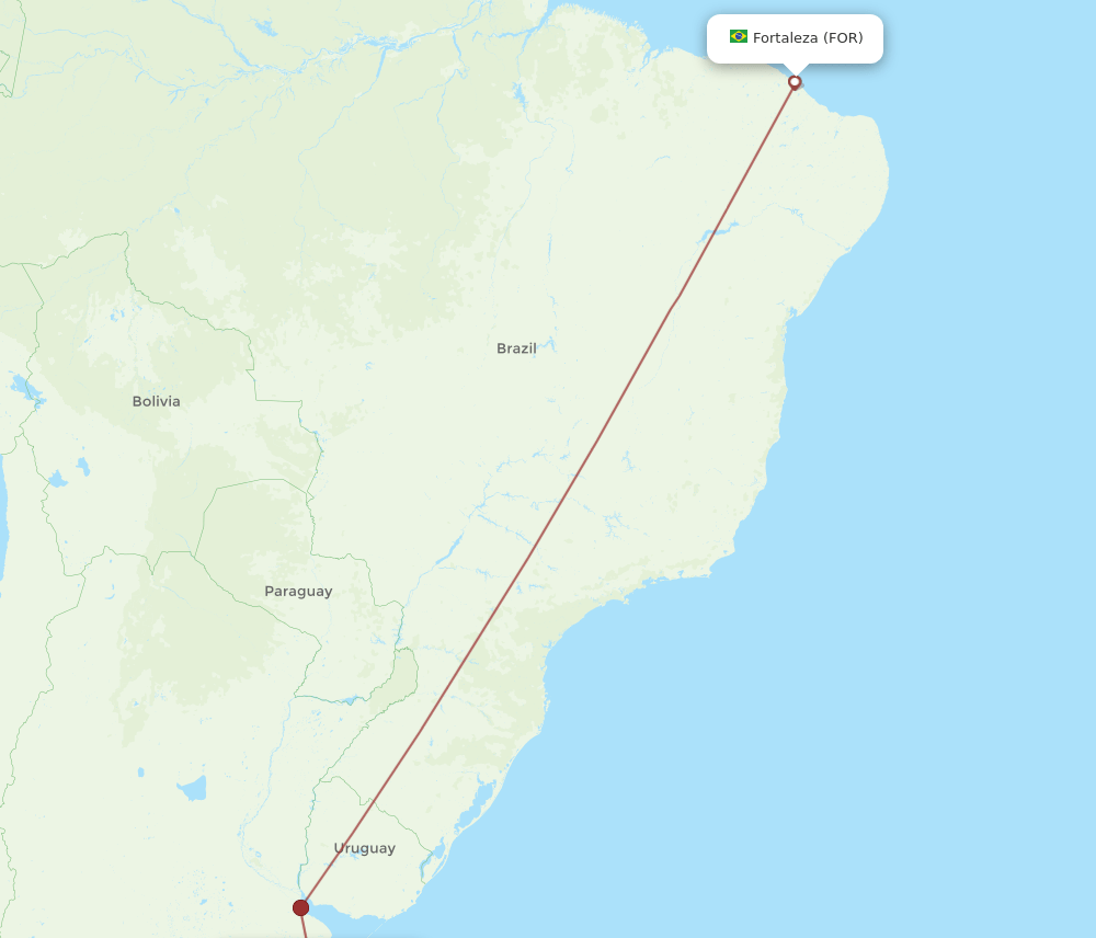 MDQ-FOR flight routes