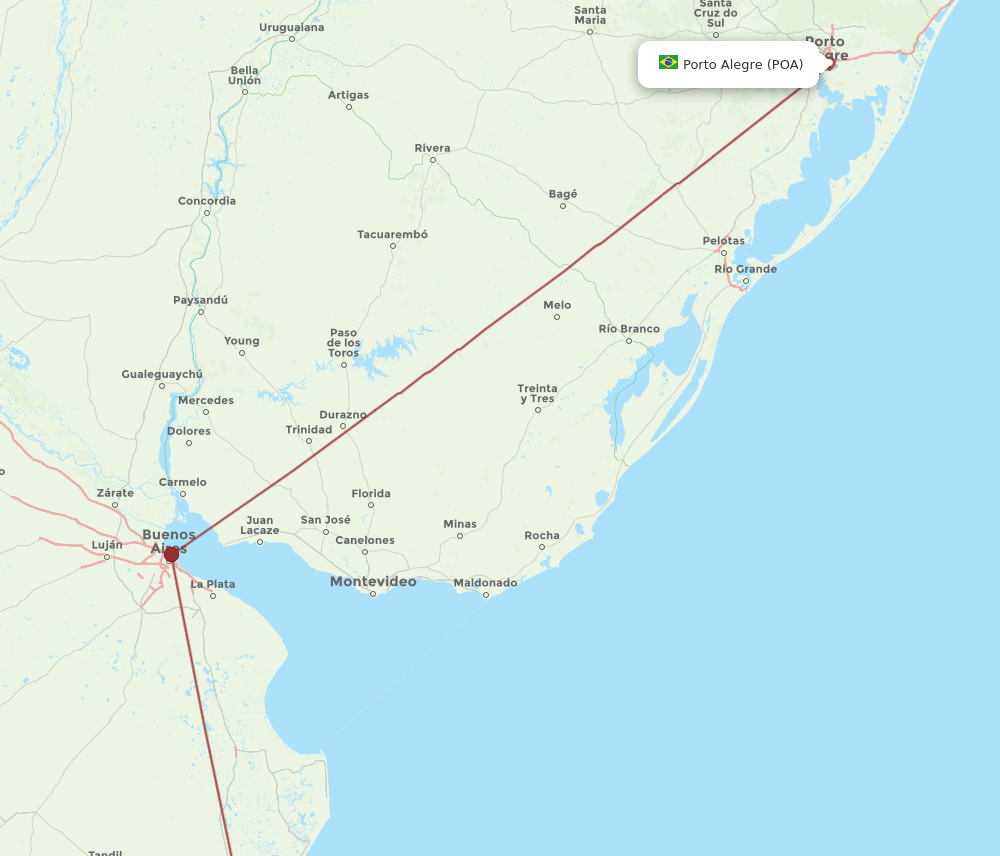 MDQ-POA flight routes
