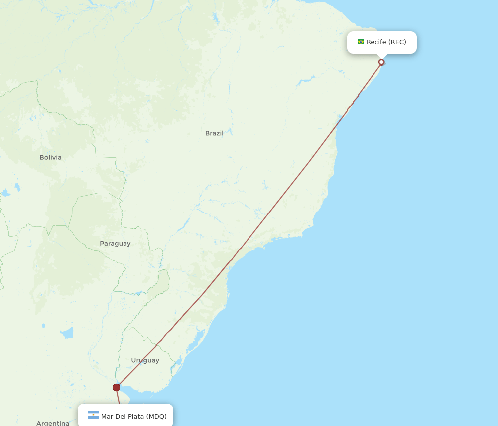 MDQ-REC flight routes