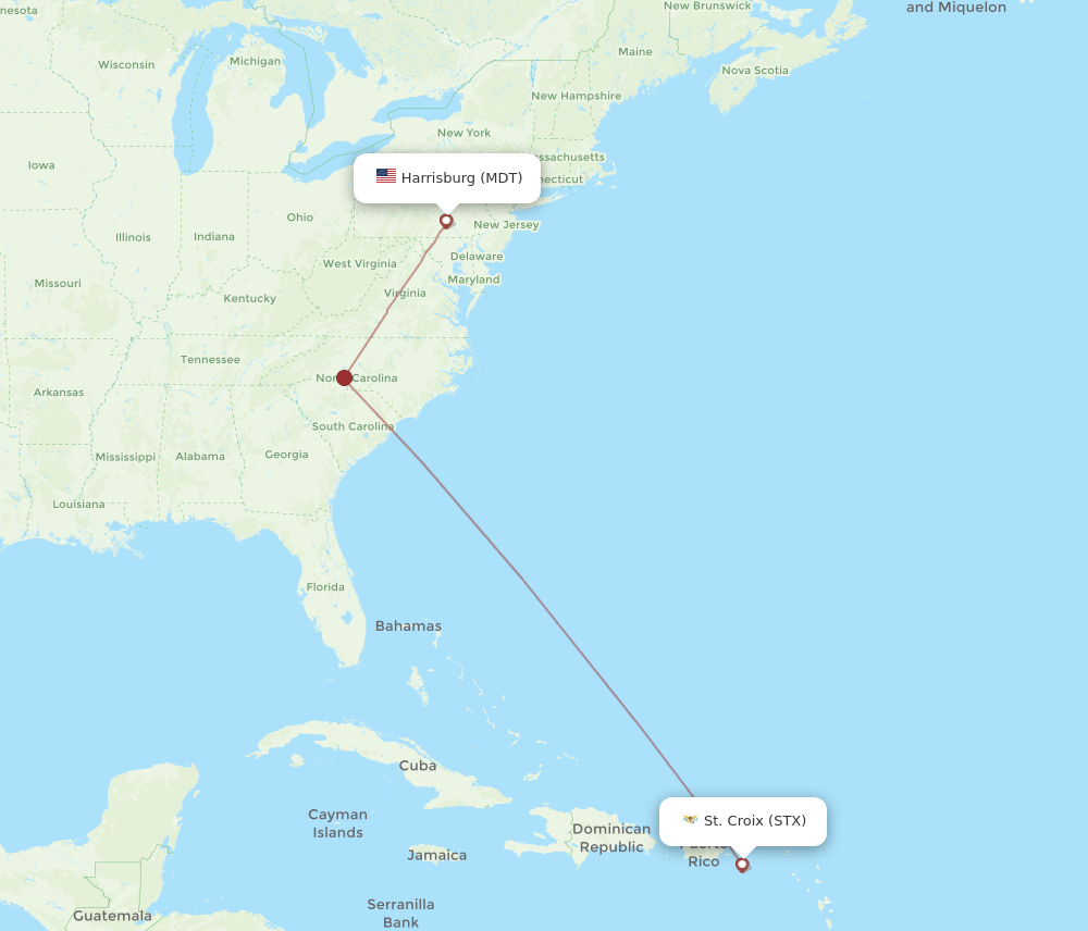 MDT to STX flights and routes map