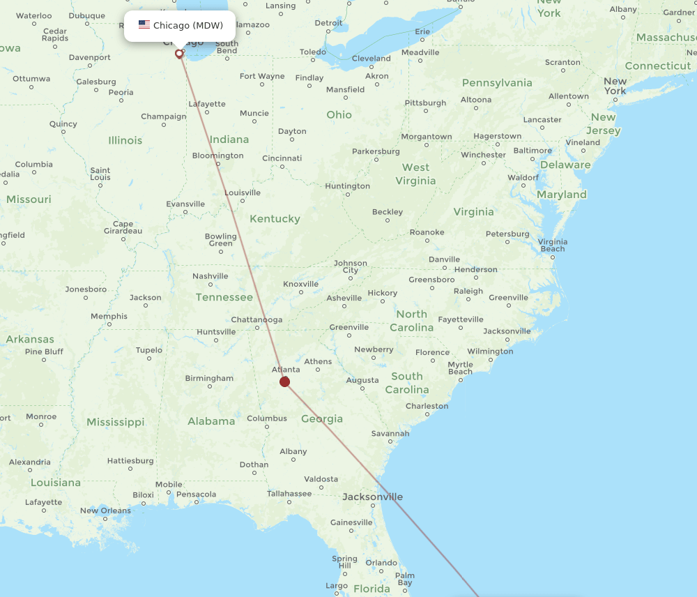 MDW-MHH flight routes