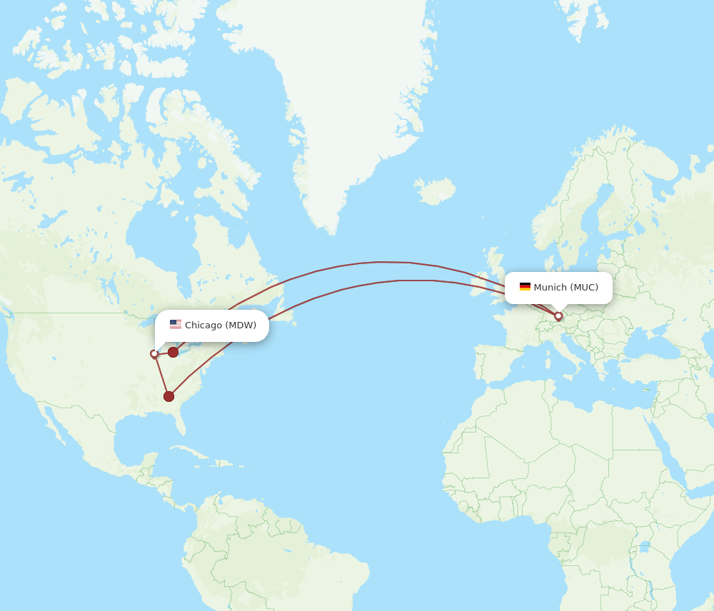 MDW-MUC flight routes