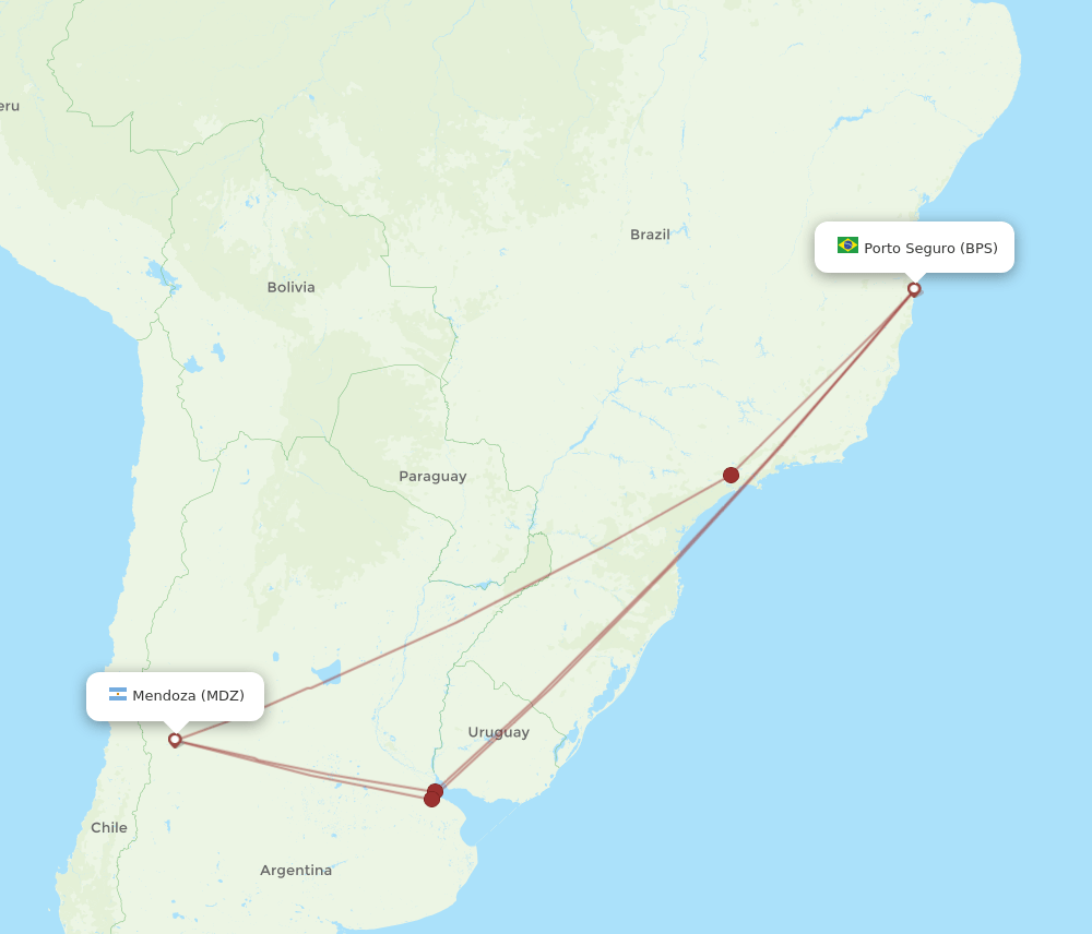 MDZ-BPS flight routes