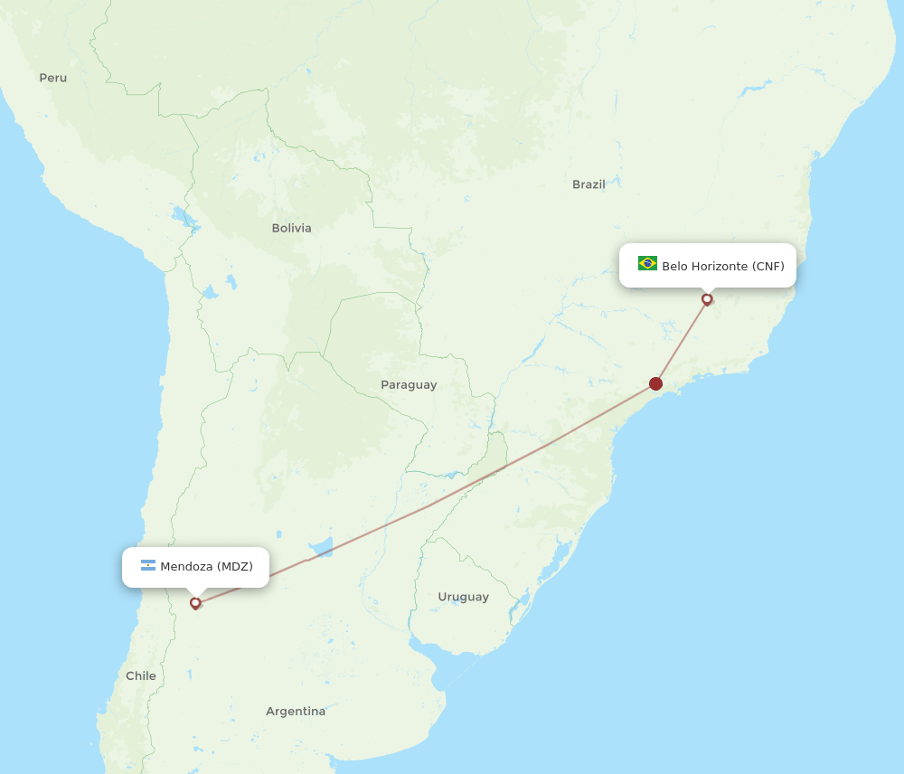 MDZ-CNF flight routes