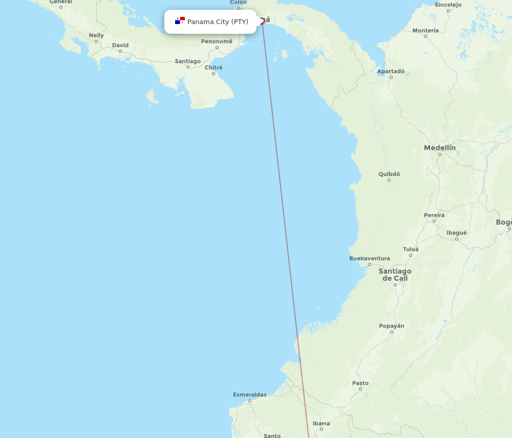 MEC-PTY flight routes