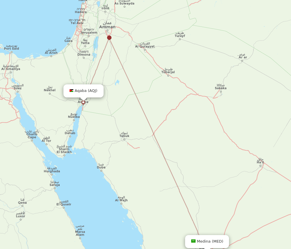 MED-AQJ flight routes
