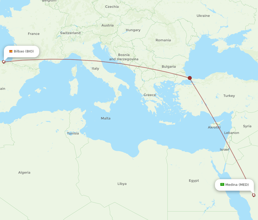 MED-BIO flight routes