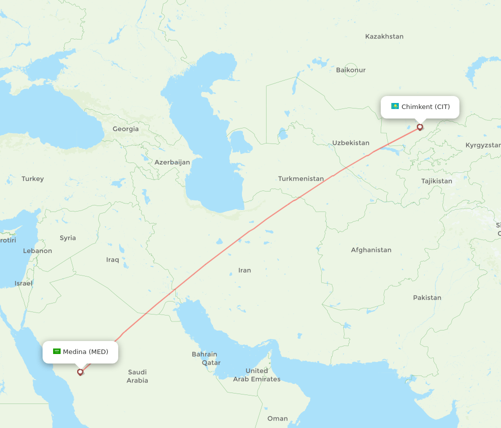 MED-CIT flight routes