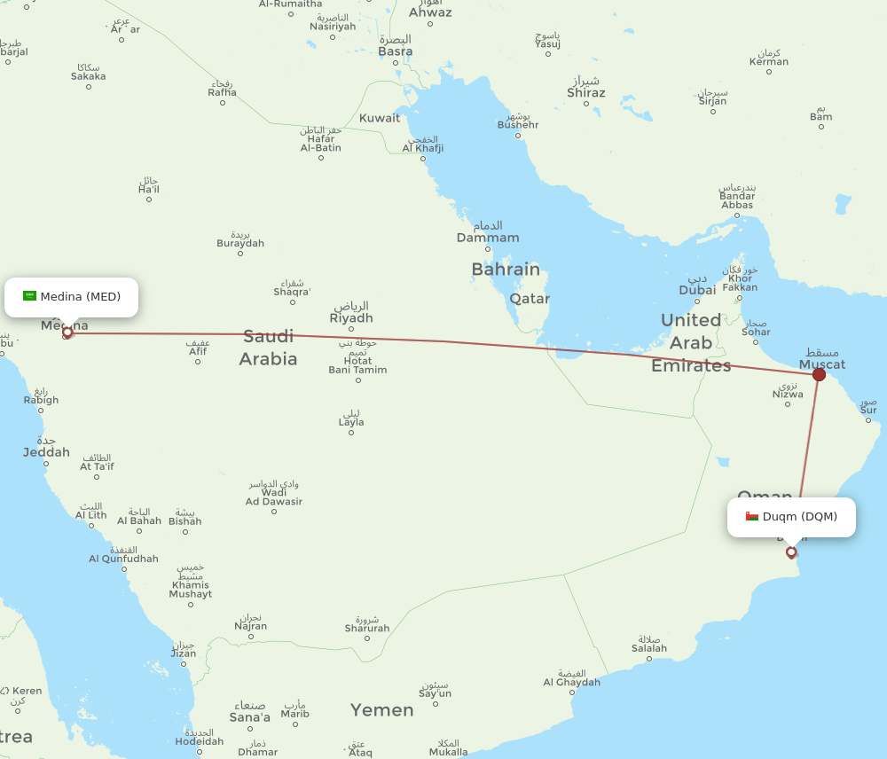 MED-DQM flight routes