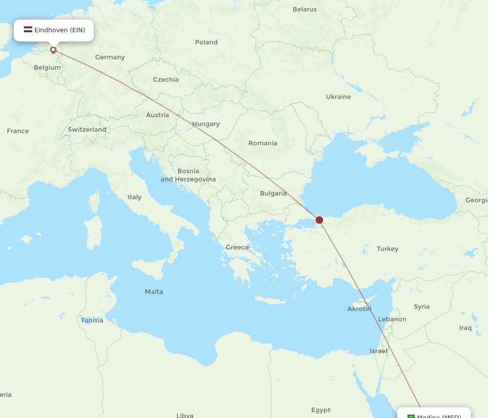 MED-EIN flight routes