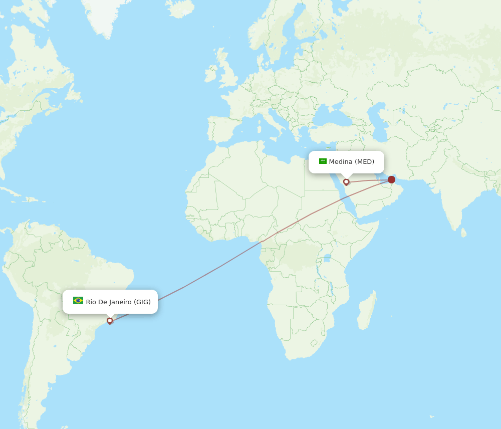 MED-GIG flight routes