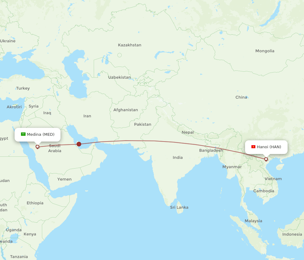 MED-HAN flight routes