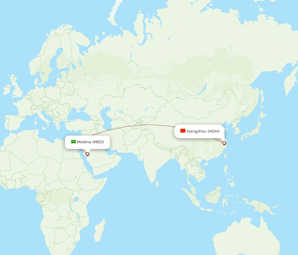 MED-HGH flight routes