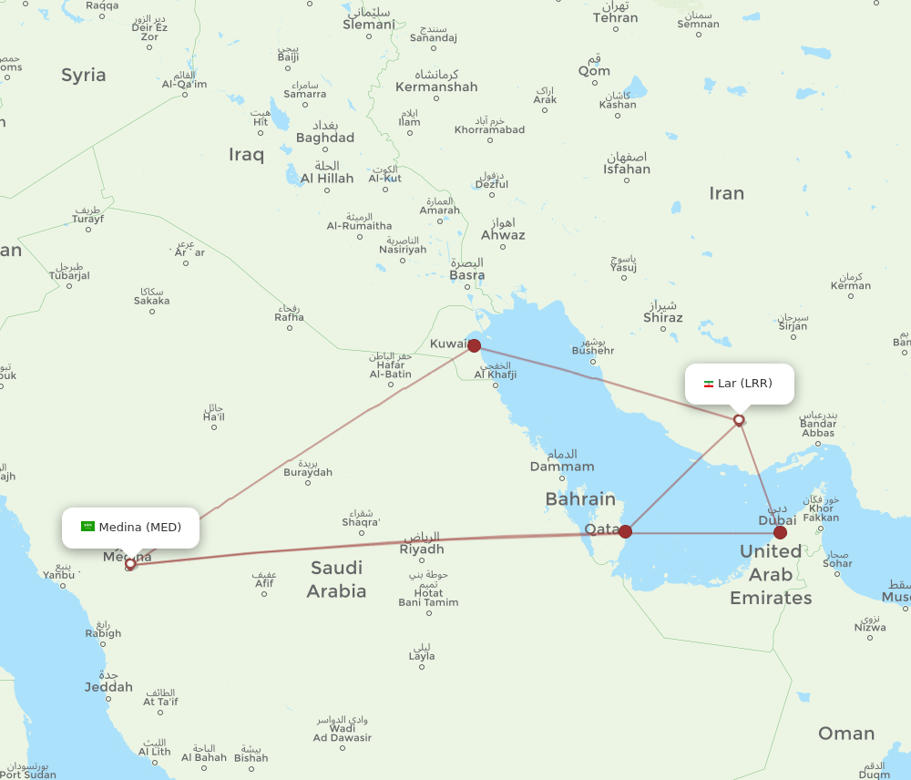 MED-LRR flight routes