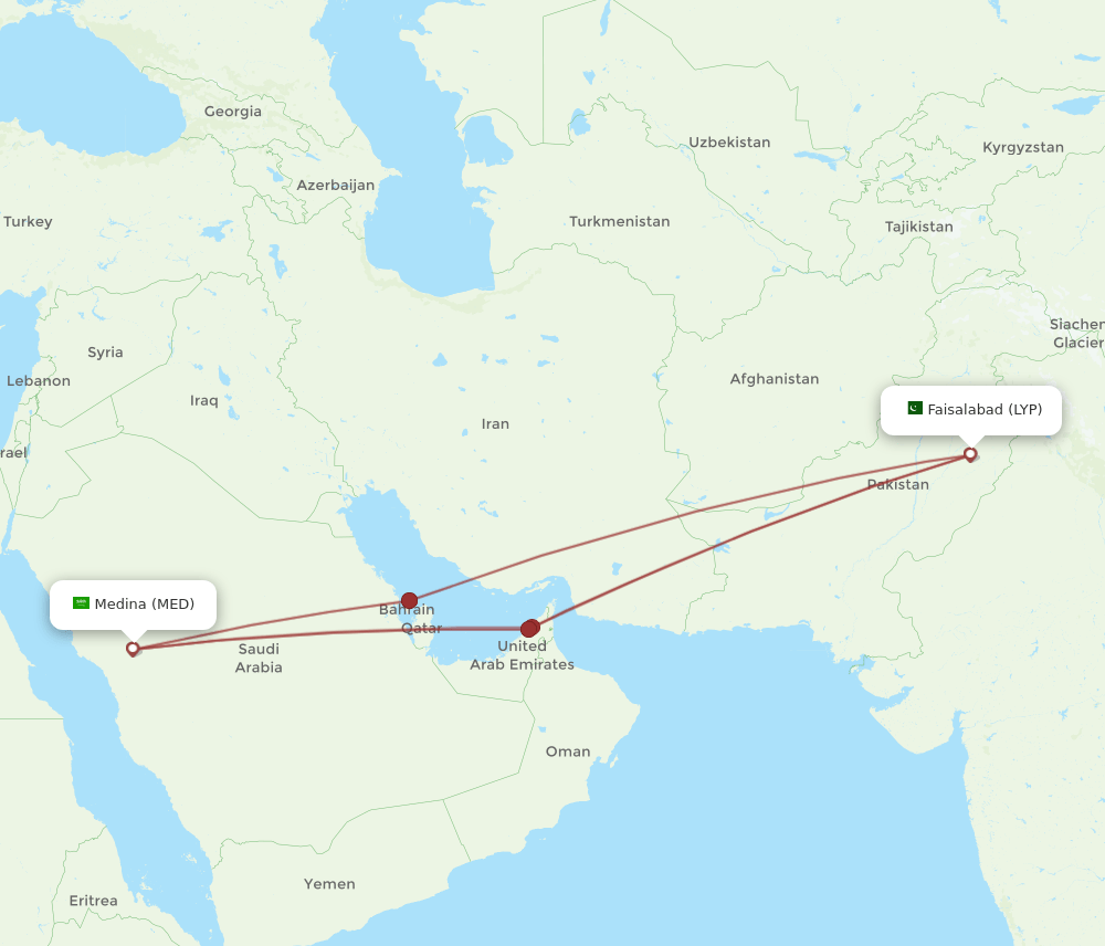 MED-LYP flight routes