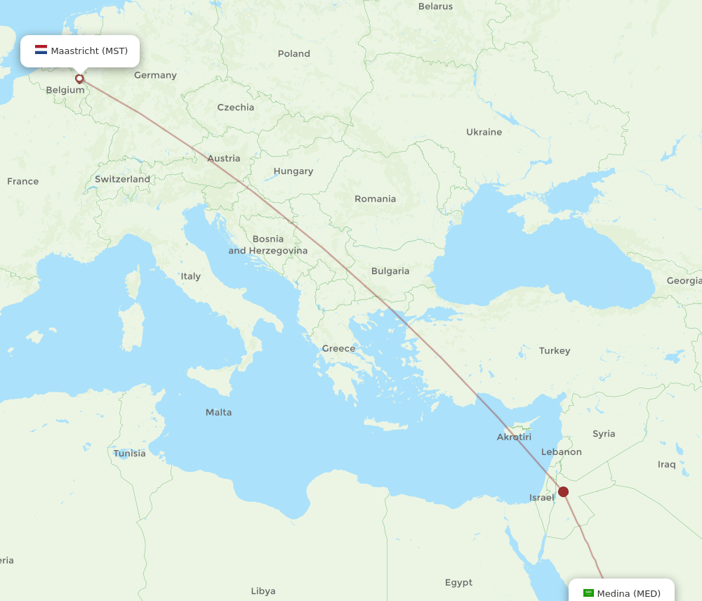 MED-MST flight routes
