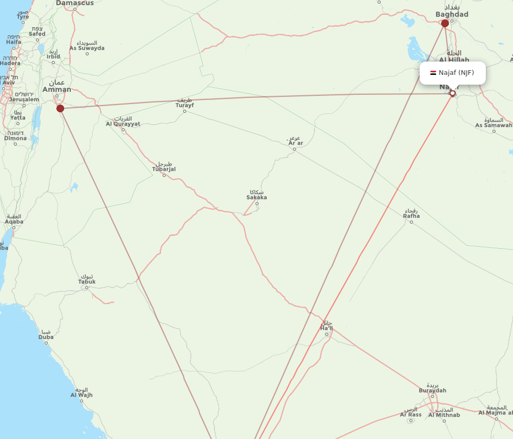MED-NJF flight routes