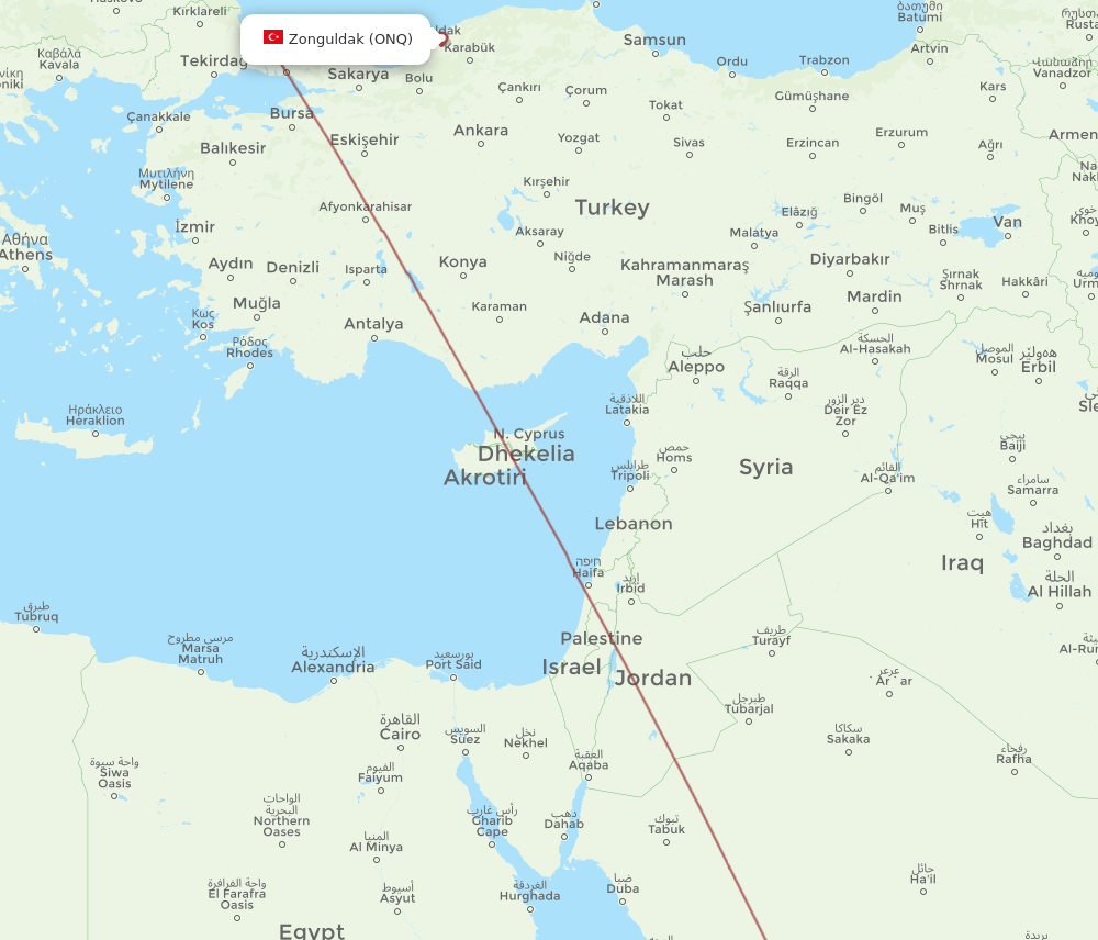 MED-ONQ flight routes