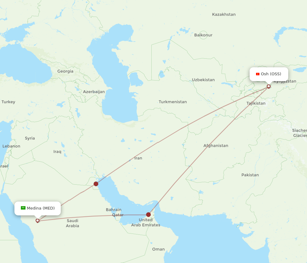 MED-OSS flight routes