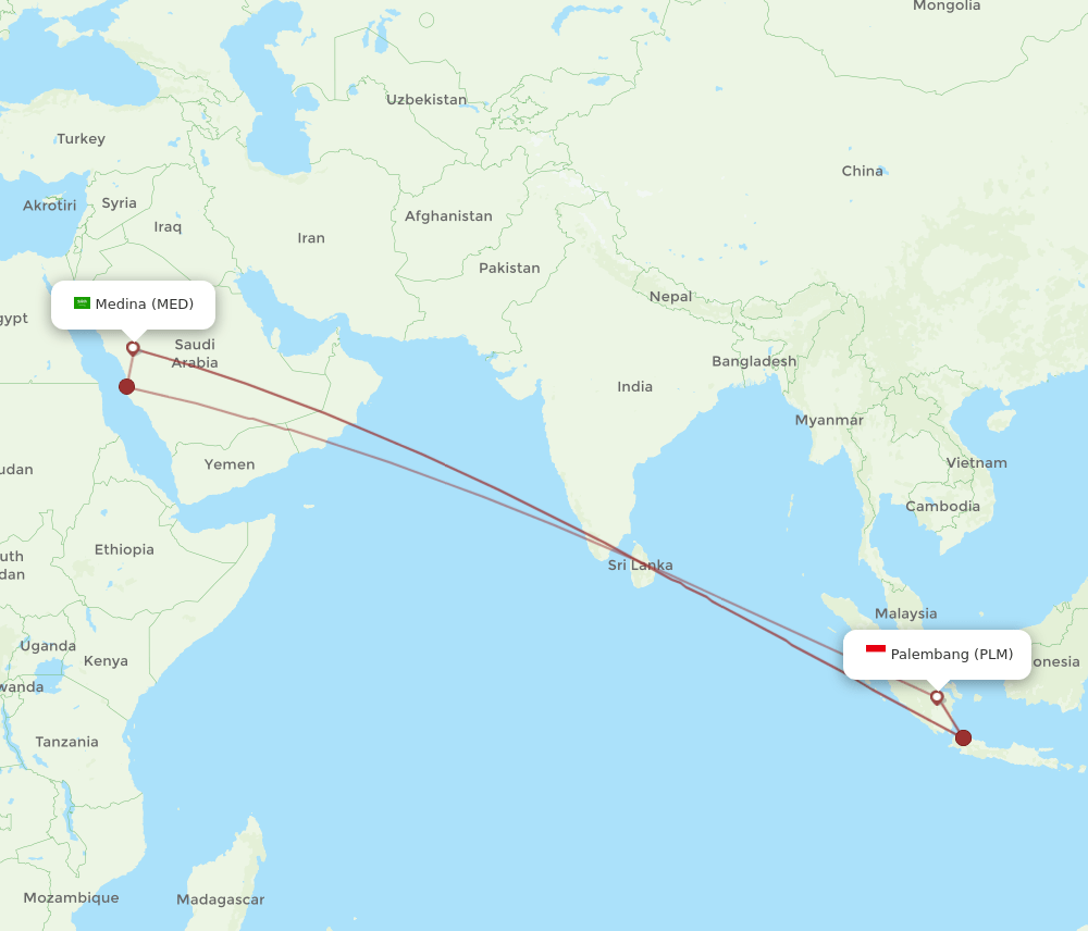 MED-PLM flight routes