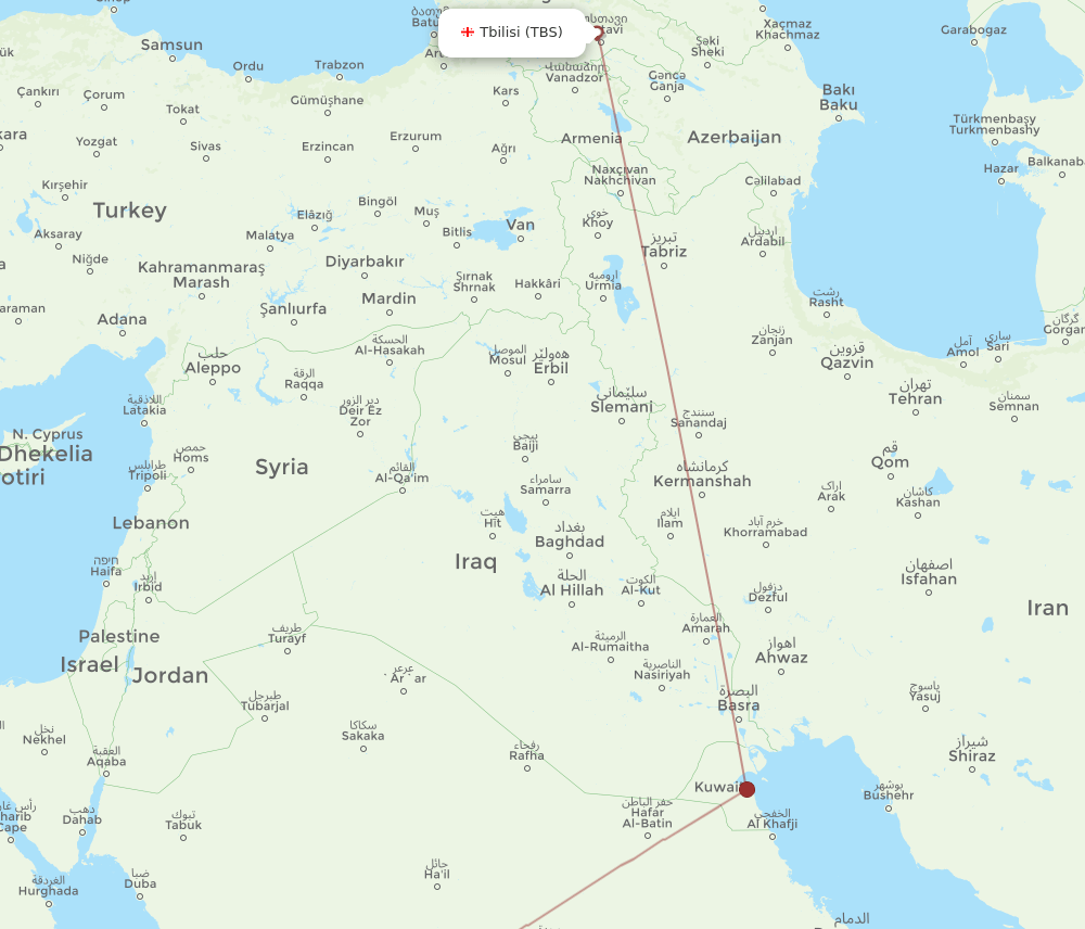 MED-TBS flight routes