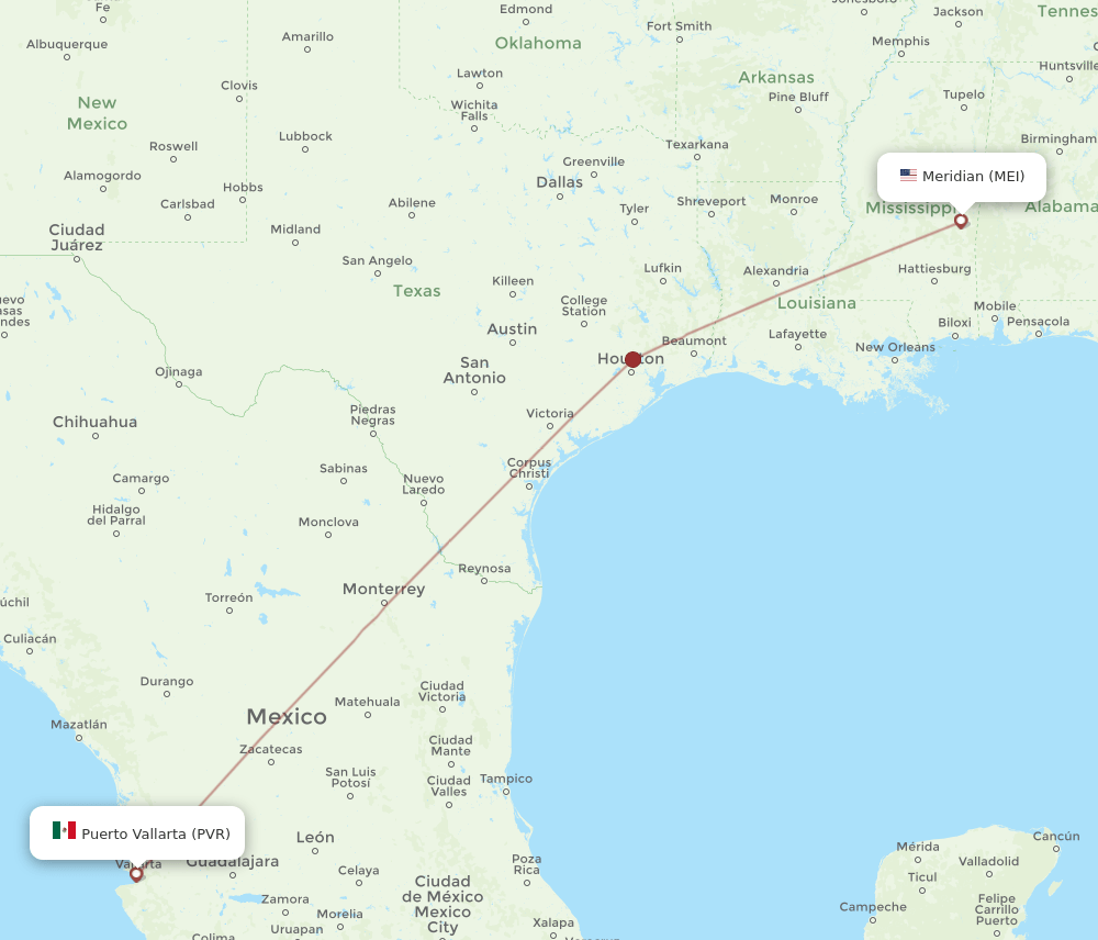 MEI-PVR flight routes