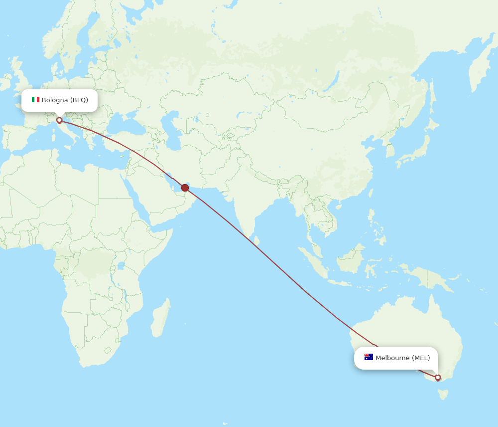 MEL-BLQ flight routes