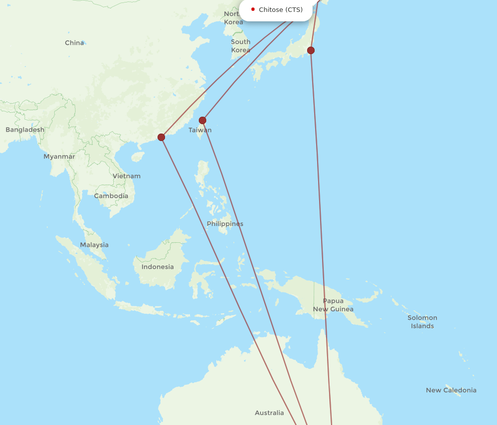 MEL-CTS flight routes