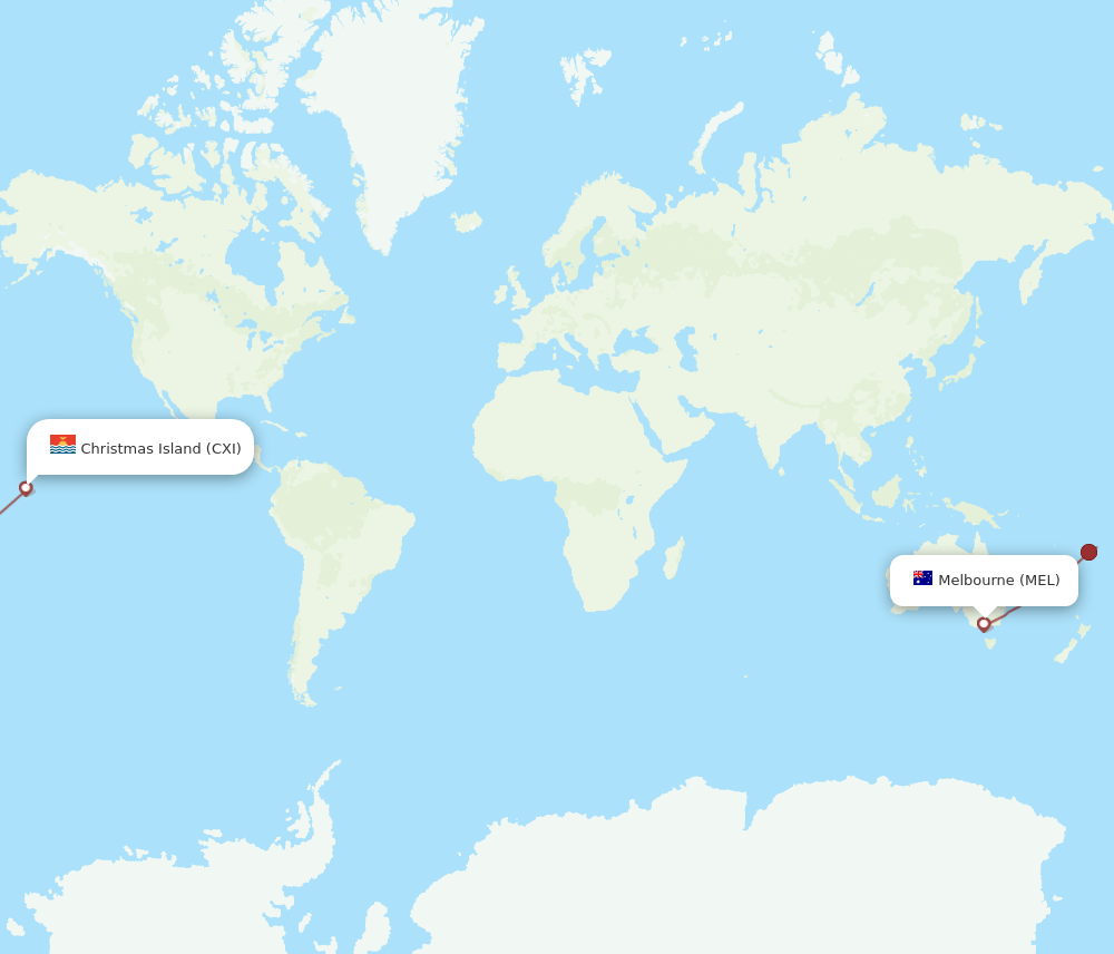 MEL-CXI flight routes