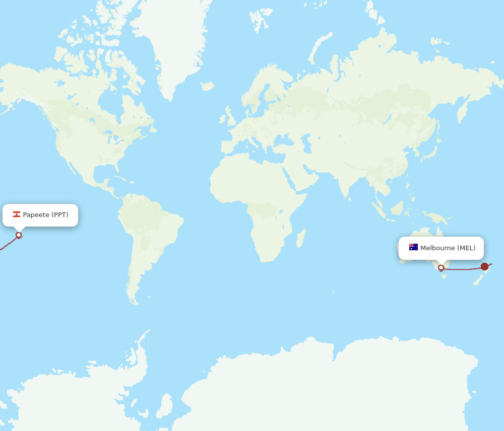 MEL-PPT flight routes