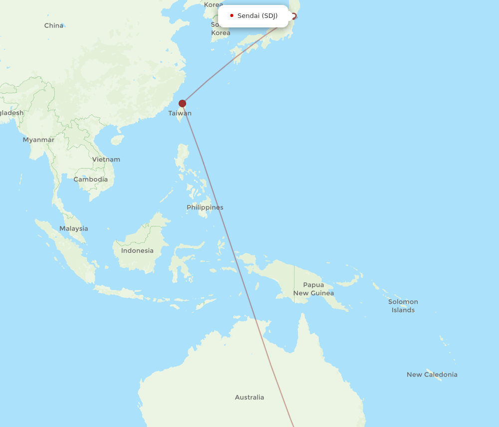 MEL-SDJ flight routes