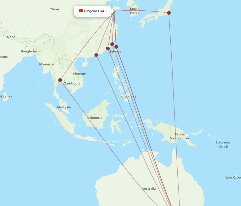 MEL-TAO flight routes