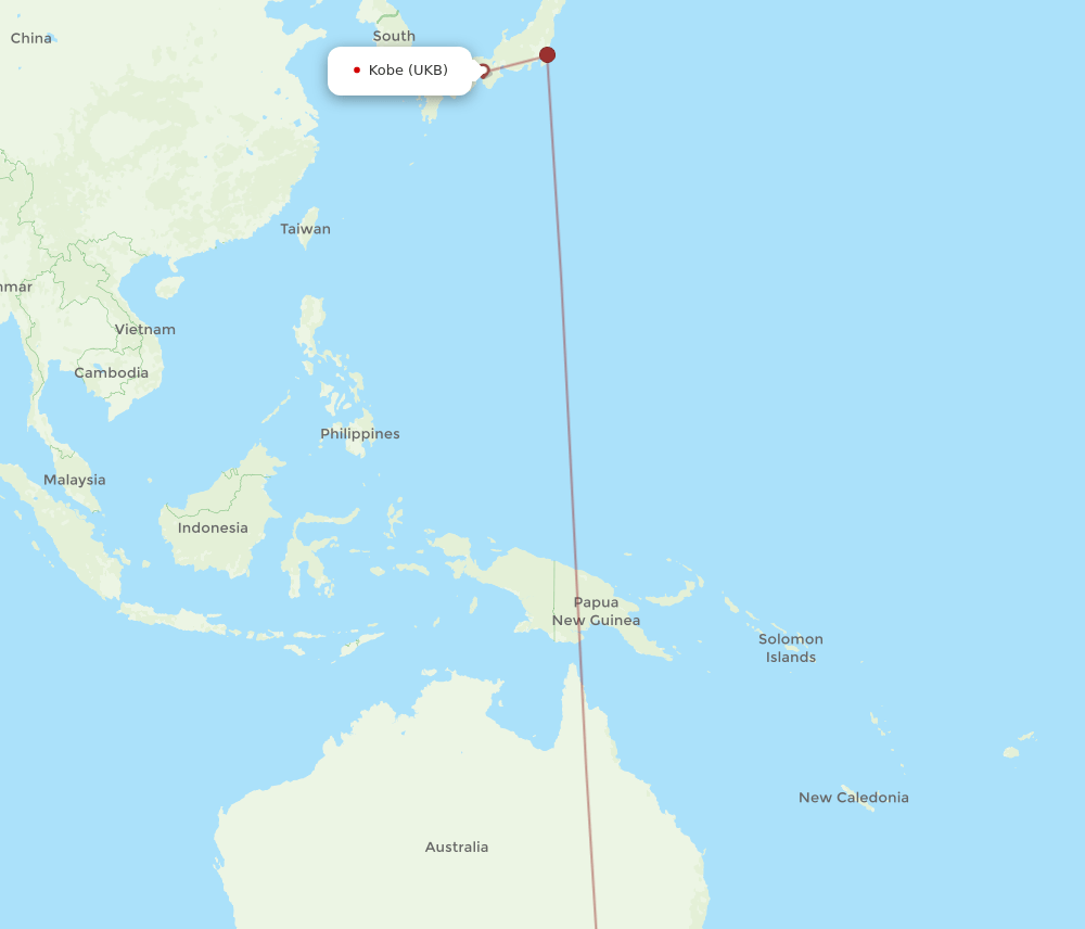 MEL-UKB flight routes