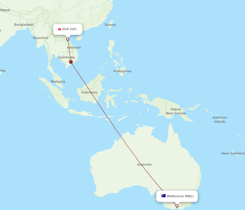 MEL-VII flight routes