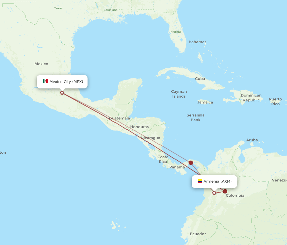 MEX-AXM flight routes