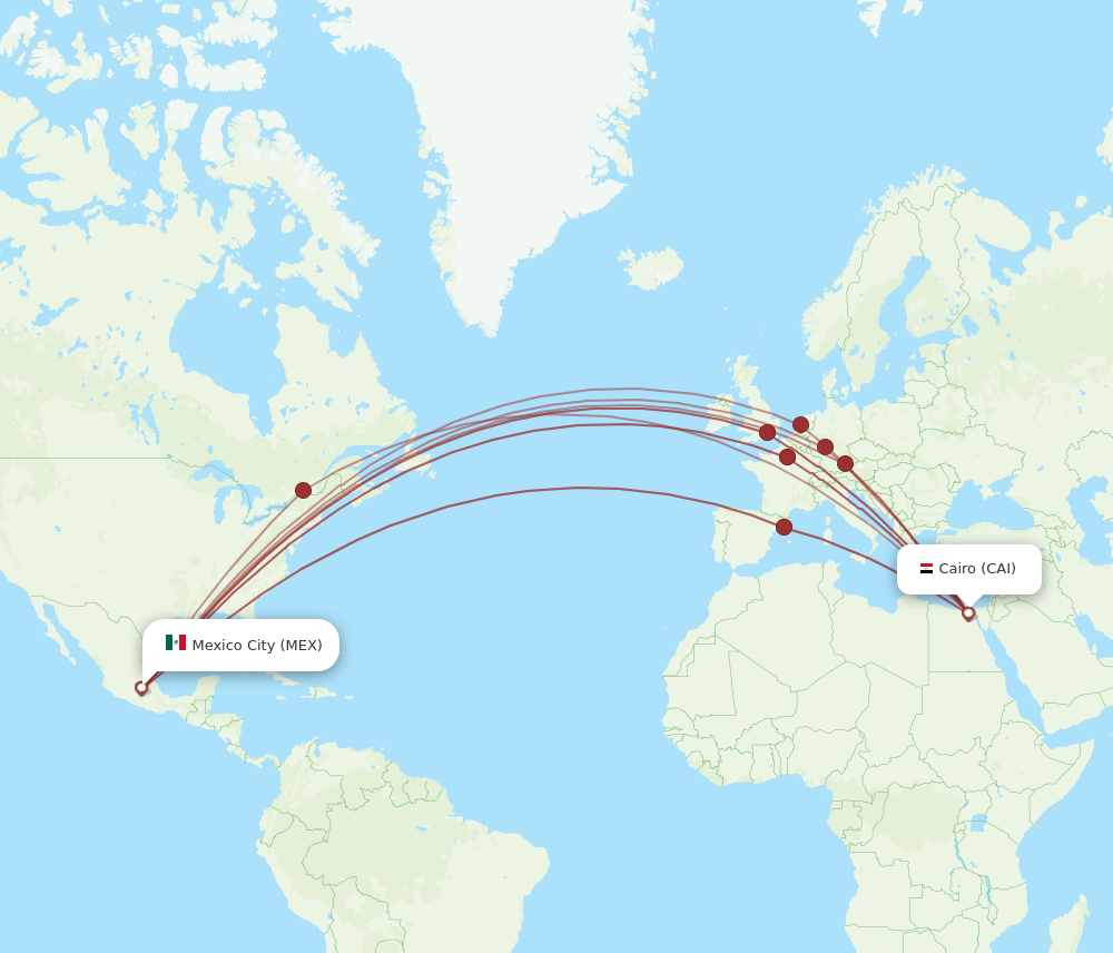 MEX-CAI flight routes