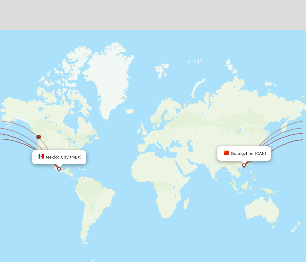MEX-CAN flight routes