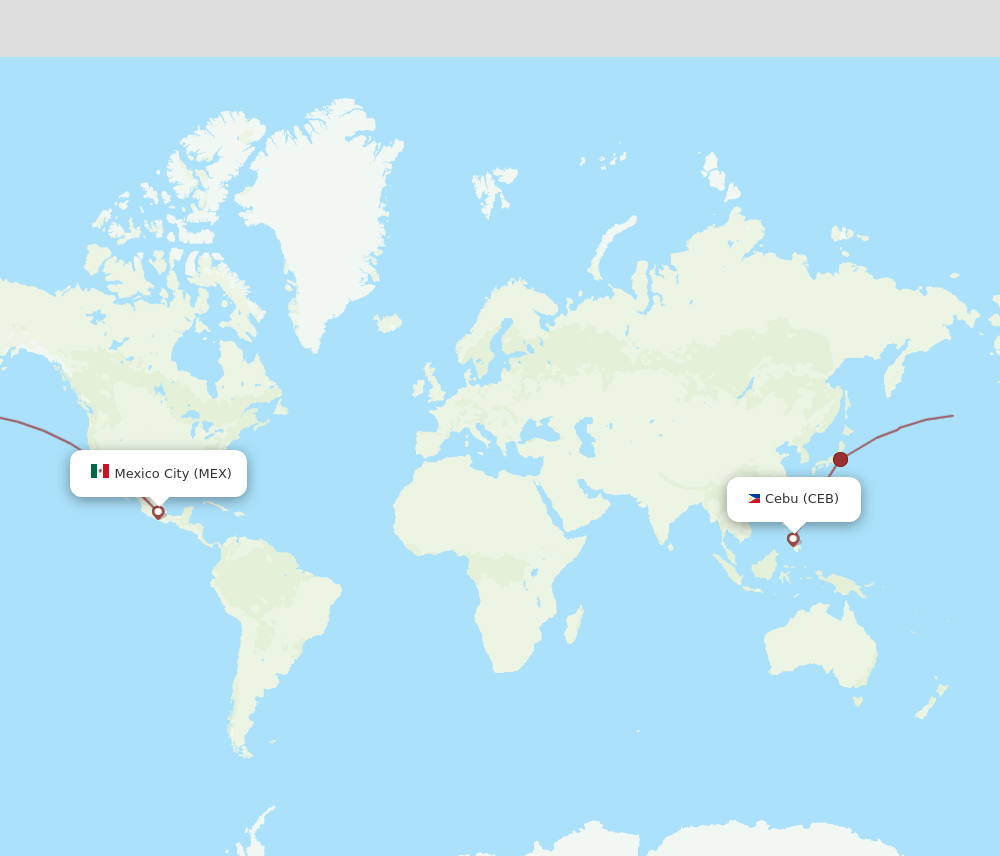 MEX-CEB flight routes