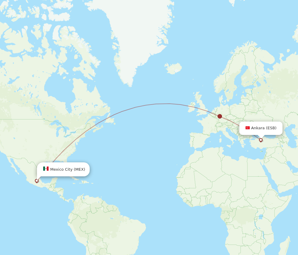 MEX-ESB flight routes