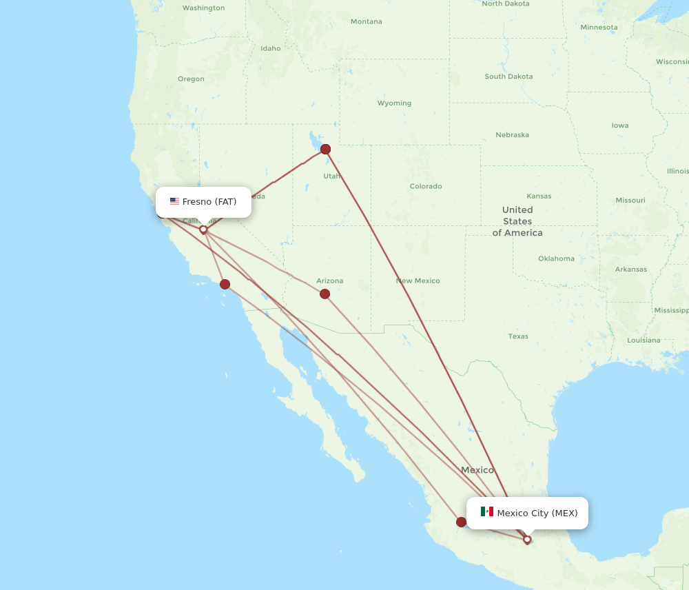 MEX-FAT flight routes
