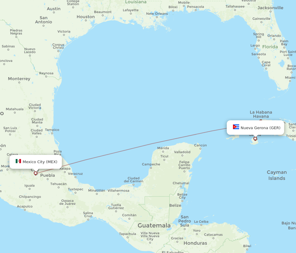 MEX-GER flight routes