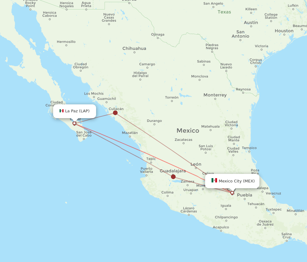 MEX-LAP flight routes