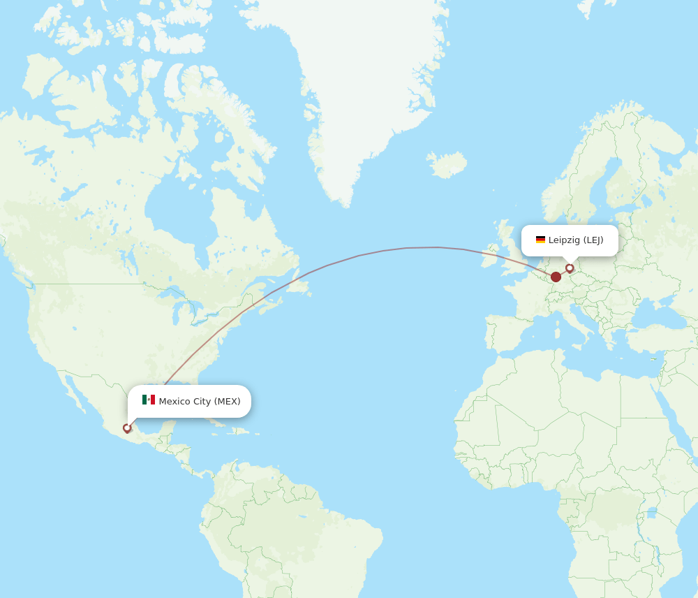 MEX-LEJ flight routes