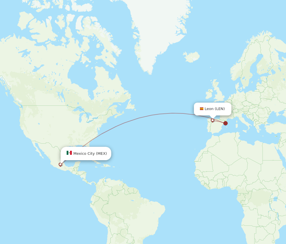 MEX-LEN flight routes