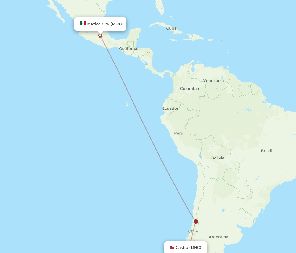 MEX-MHC flight routes